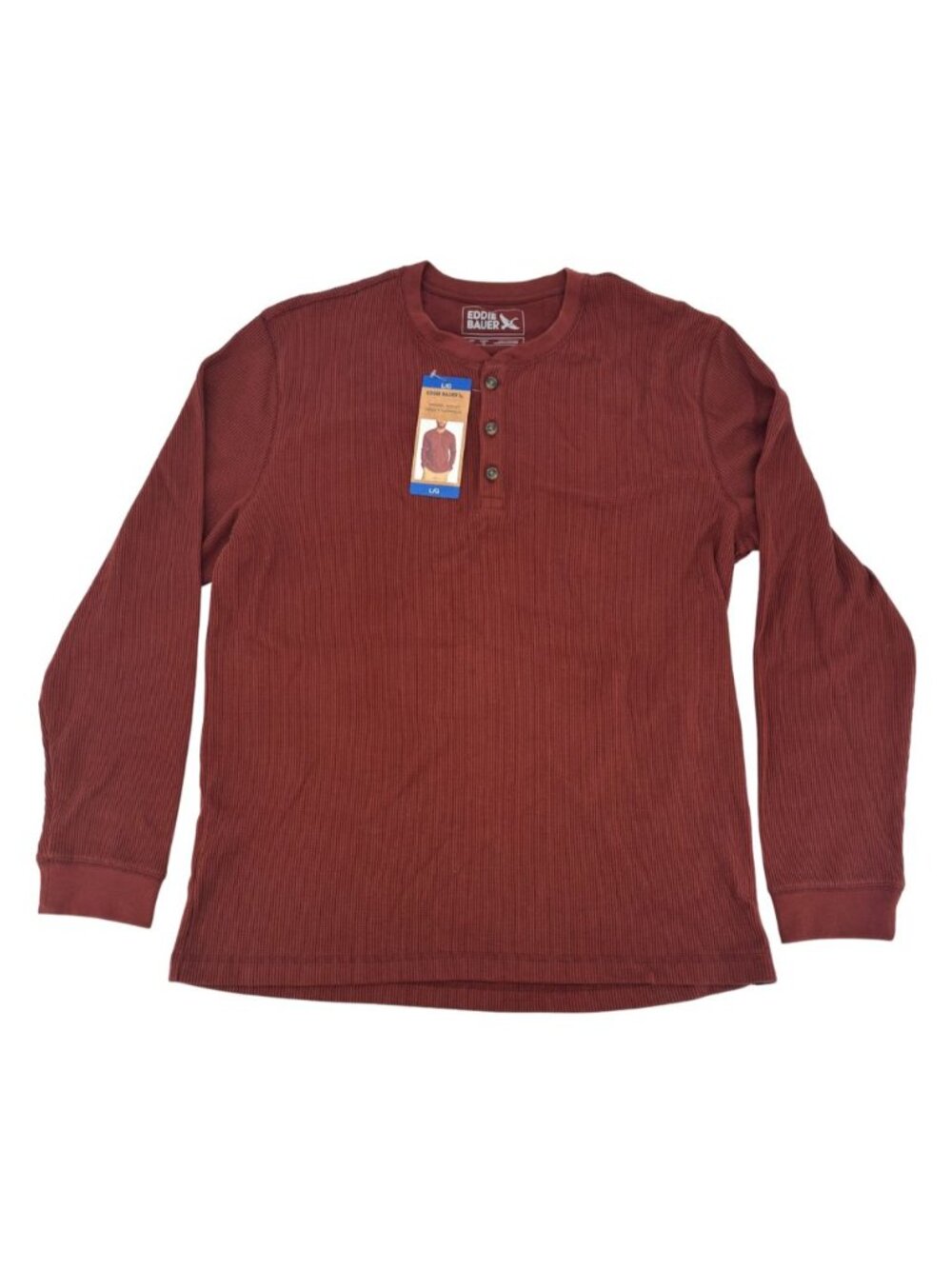 Eddie Bauer | Men's Thermal Long Sleeve Shirt | Copper | Size Large **NEW